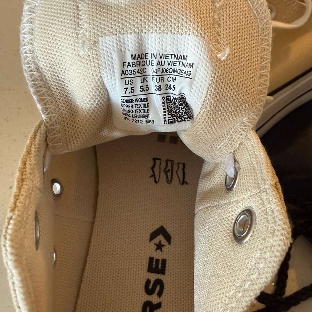 Converse Cream High-Top Sneakers